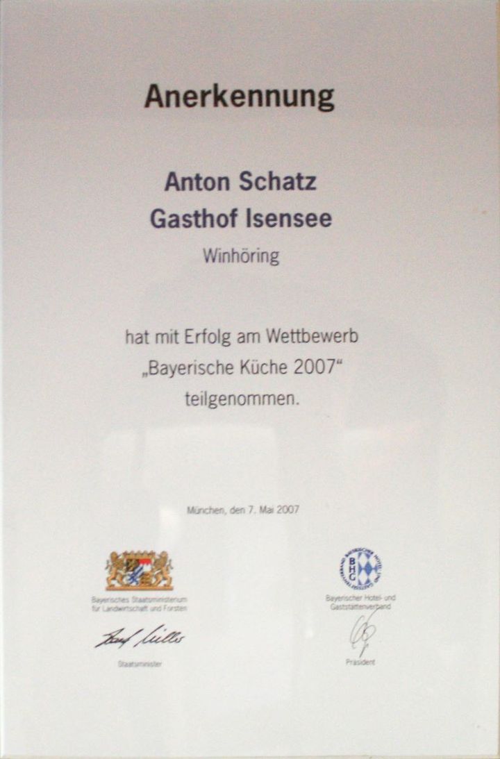 Wettbewerb "Bayerische Küche 2007"