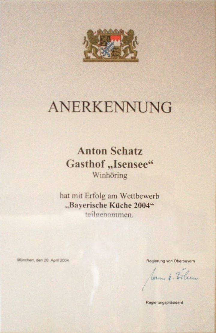 Wettbewerb "Bayerische Küche 2004"